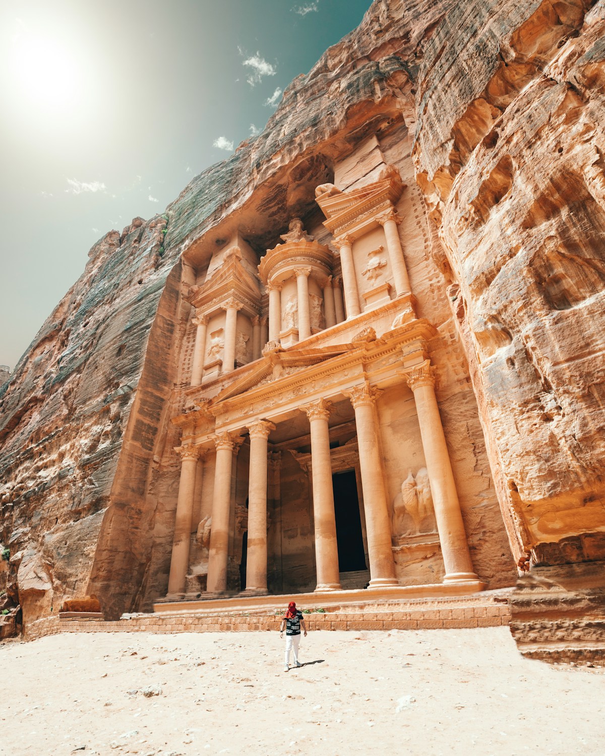man standing near building