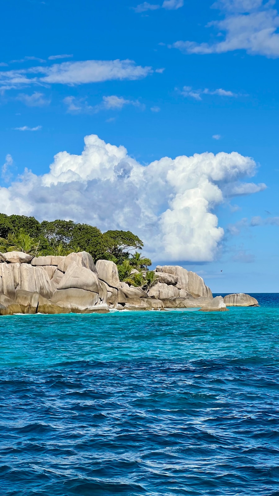 A small island in the middle of the ocean